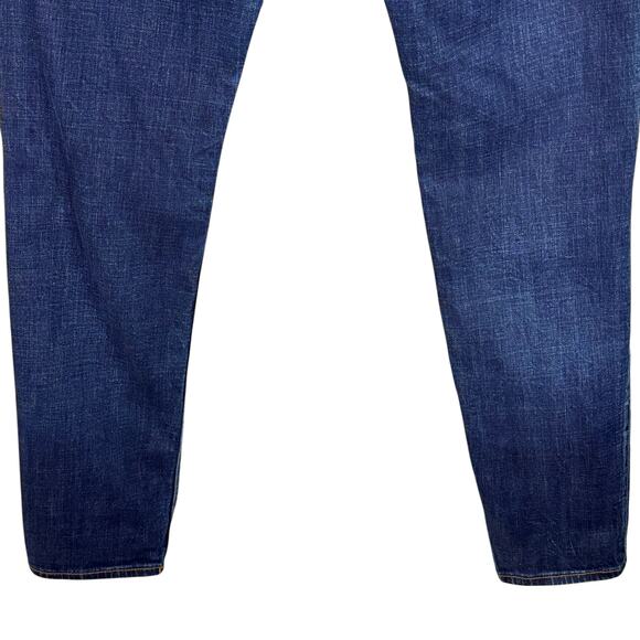 American Eagle SZ 8 Jeggings Jeans Low-Rise Distressed Patches Stretch Whiskered - Picture 7 of 11